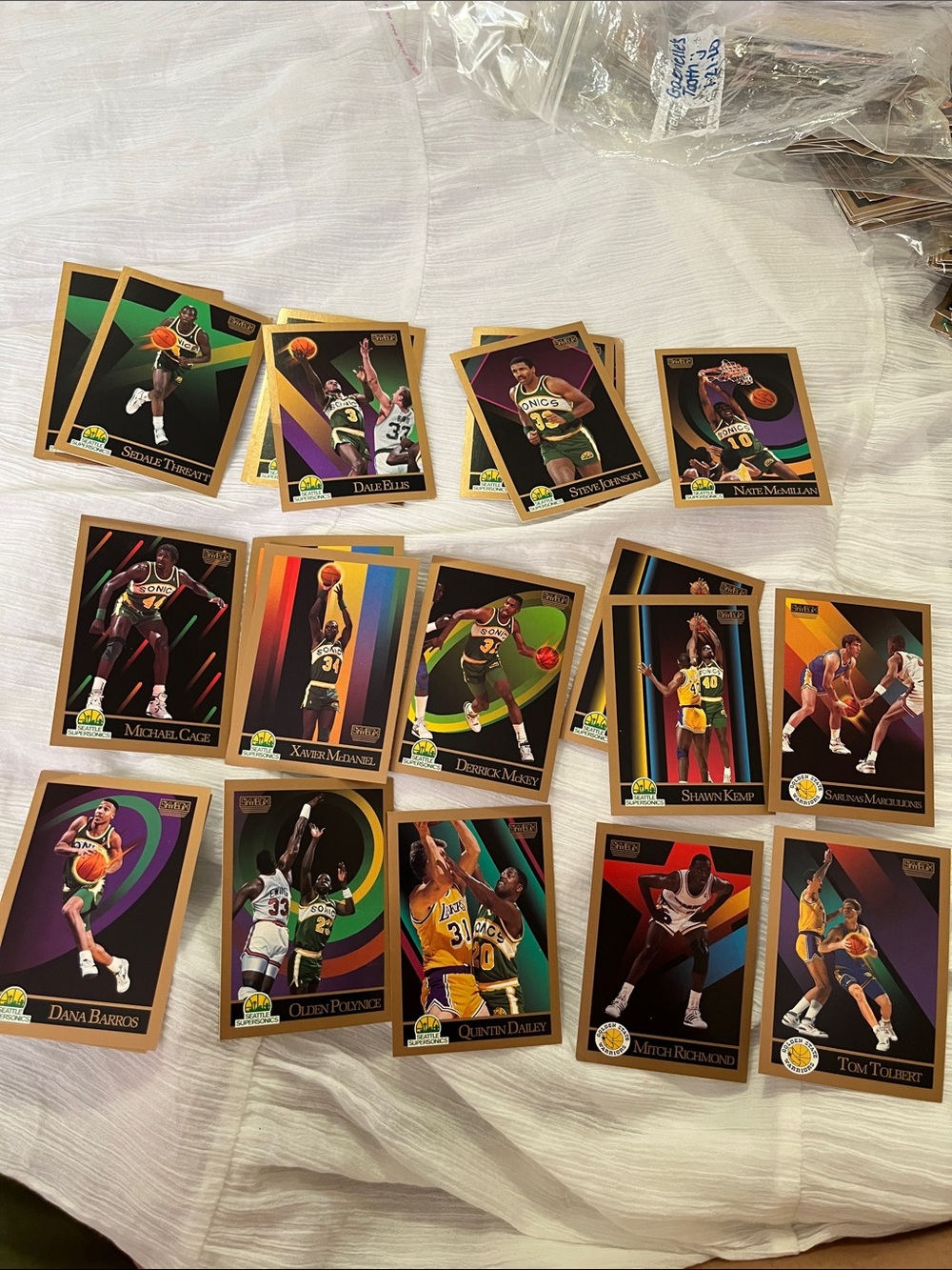 NBA Gold-Bordered Retro Player Card Set - Black & Gold Accents